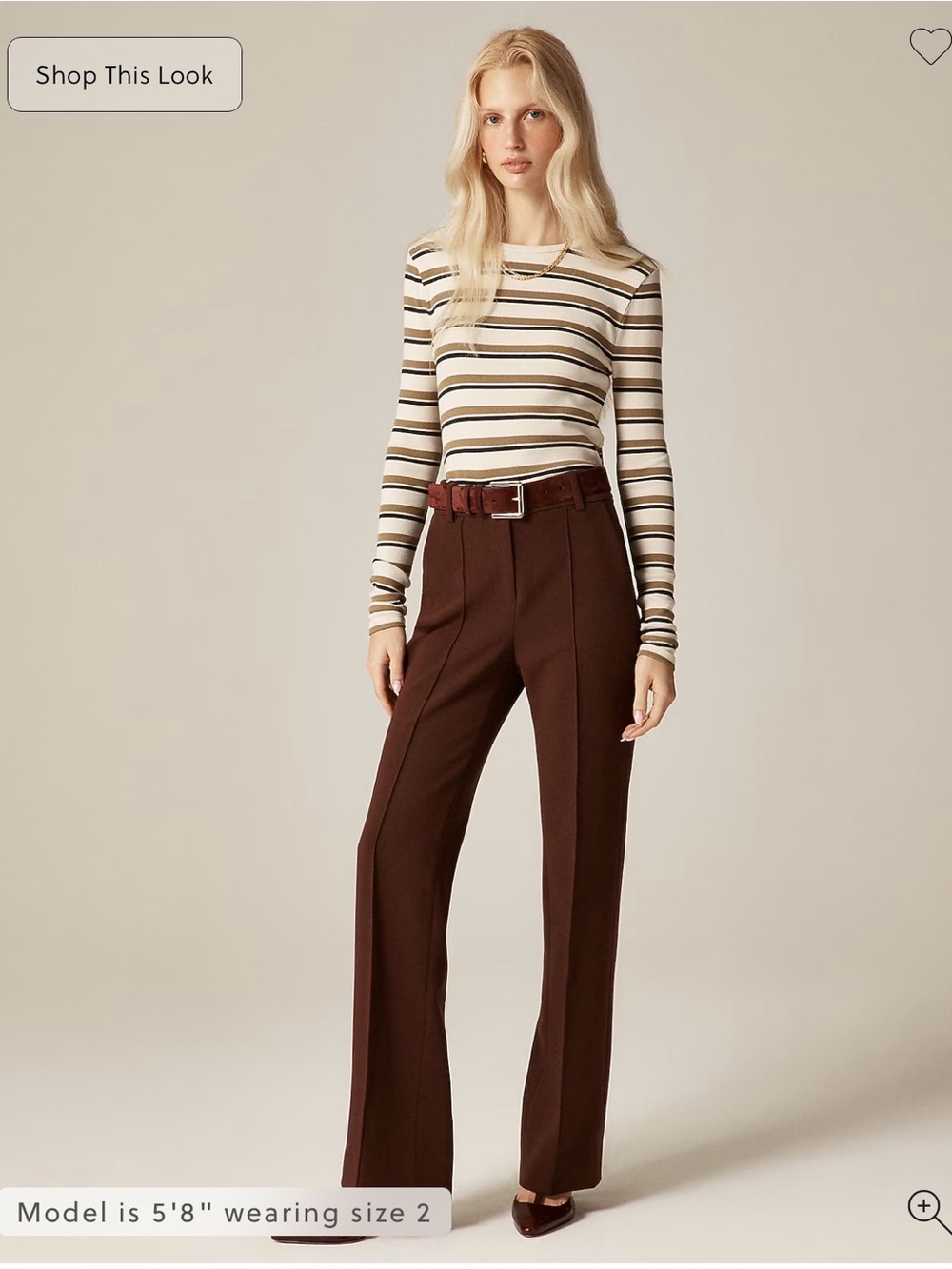 J Crew Natalia Pants in Brown Four-Season Stretch